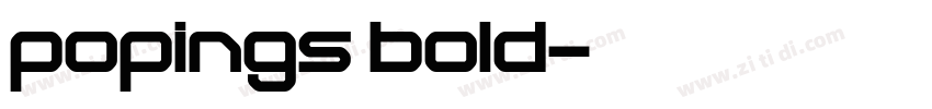 popings bold字体转换